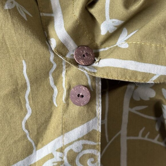 Wayan Natural Wear Vintage Mens 2XL Green Hawaiian Button Up Short Sleeve Shirt - Picture 13 of 14